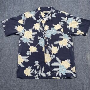 Tommy Bahama Silk Men's‎ Floral Short Sleeve Button Up Shirt Size M